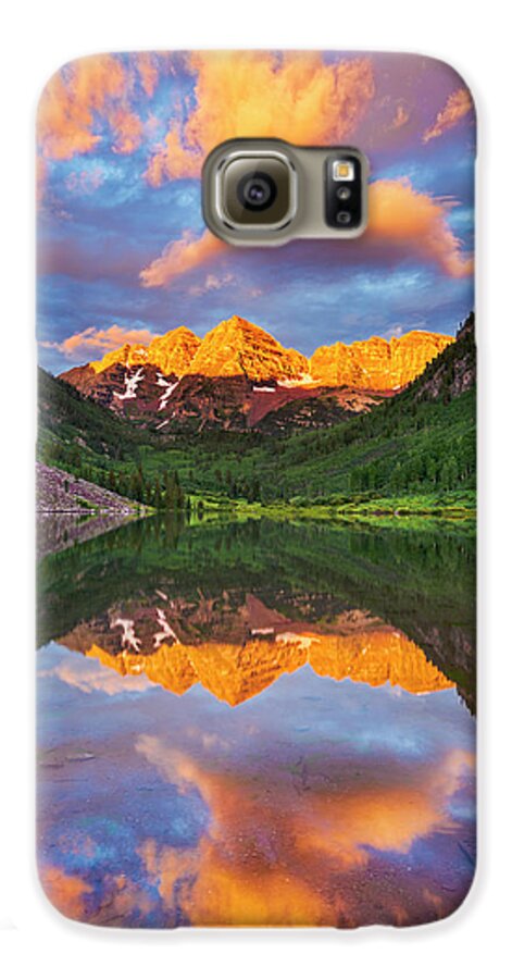 Colorado Galaxy S6 Case featuring the photograph Maroon Bells by Dan McGeorge