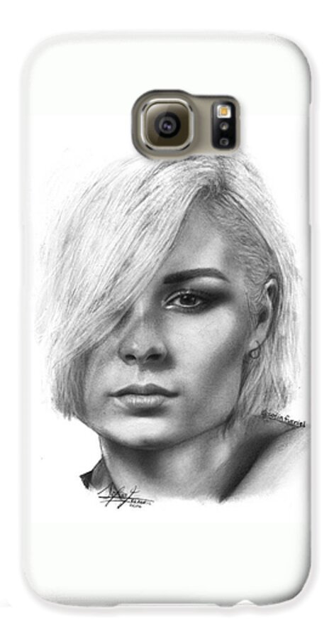 Portrait Galaxy S6 Case featuring the drawing Nina Nesbitt Drawing By Sofia Furniel by Jul V