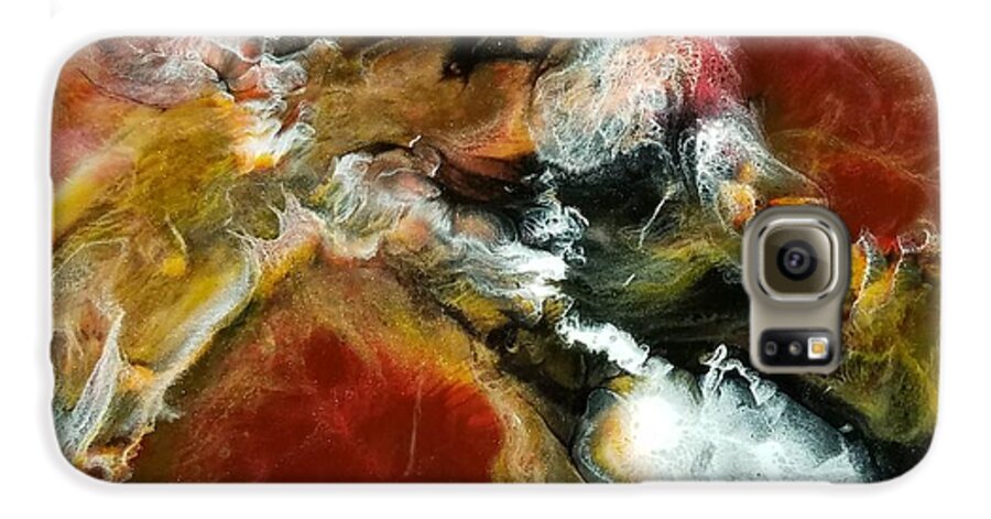Resin Art Galaxy S6 Case featuring the painting Nova by Christie Minalga