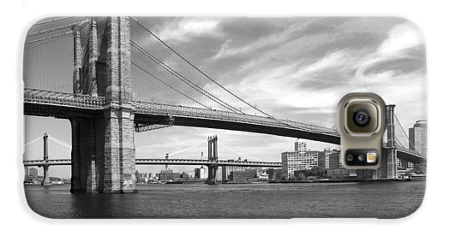 Bridge Galaxy S6 Case featuring the photograph NYC Brooklyn Bridge by Mike McGlothlen