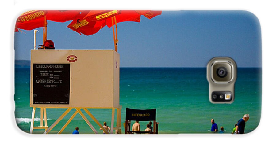 Palm Beach Sun Sea Sky Beach Umbrellas Galaxy S6 Case featuring the photograph Palm Beach dreaming by Sheila Smart Fine Art Photography