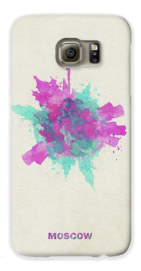 Moscow Galaxy S6 Case featuring the painting Skyround Art of Moscow, Russia by Inspirowl Design