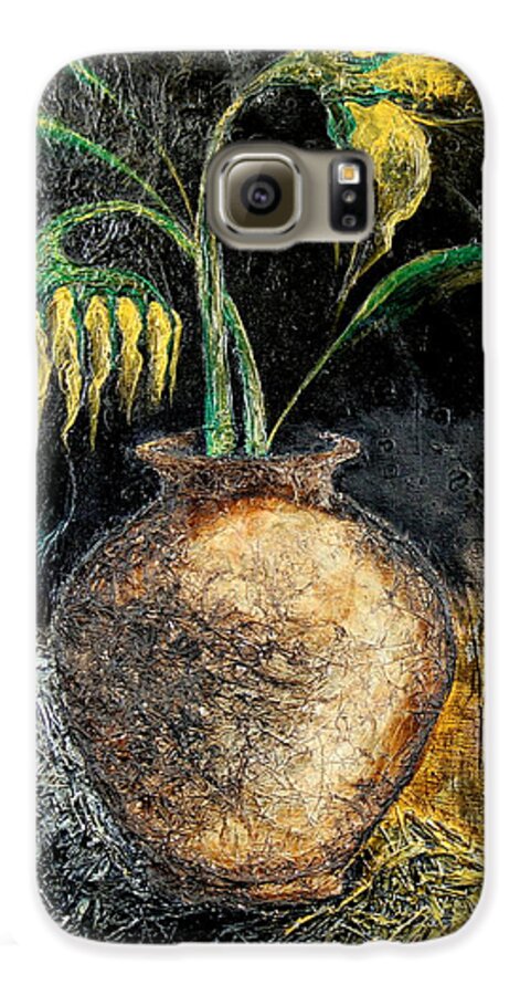 Sunflower Galaxy S6 Case featuring the painting Sunflower by Farzali Babekhan