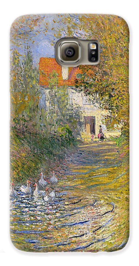 French Galaxy S6 Case featuring the painting The Duck Pond by Claude Monet