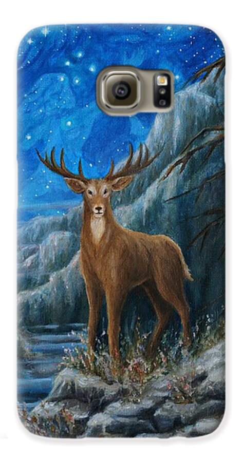 Deer Galaxy S6 Case featuring the painting the Hart by Matt Konar
