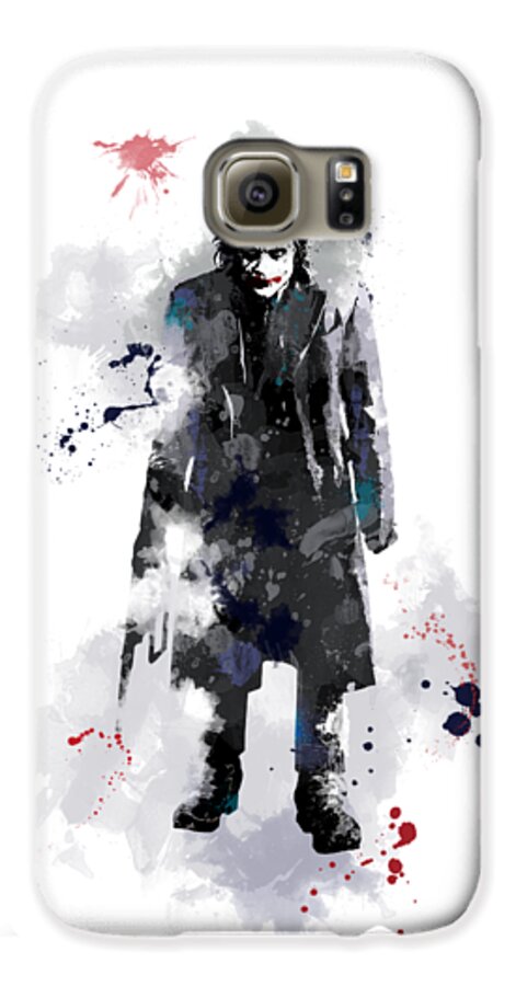 The Joker Artprint Galaxy S6 Case featuring the digital art The Joker by Marlene Watson