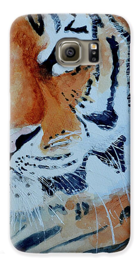 Tiger Galaxy S6 Case featuring the painting The Tiger by Steven Ponsford