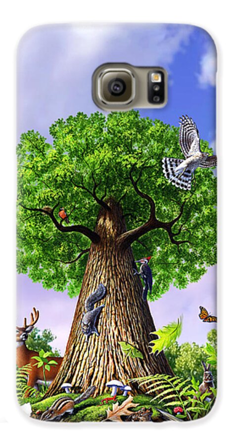 Tree Galaxy S6 Case featuring the painting Tree of Life by Jerry LoFaro
