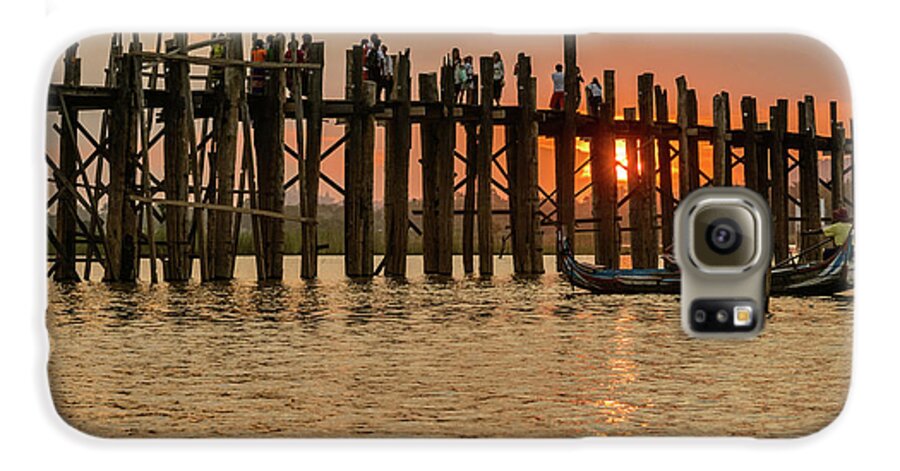 River Galaxy S6 Case featuring the photograph U-Bein Bridge by Werner Padarin