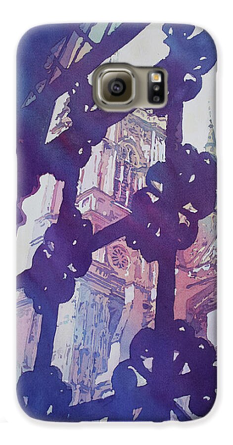 Westminster Abbey Galaxy S6 Case featuring the painting View From the Cloister by Jenny Armitage