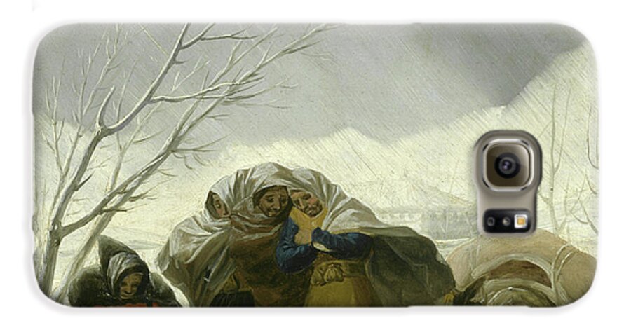 Goya Galaxy S6 Case featuring the painting Winter Scene by Goya