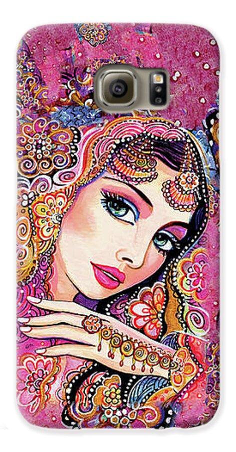 Indian Woman Galaxy S6 Case featuring the painting Kumari by Eva Campbell