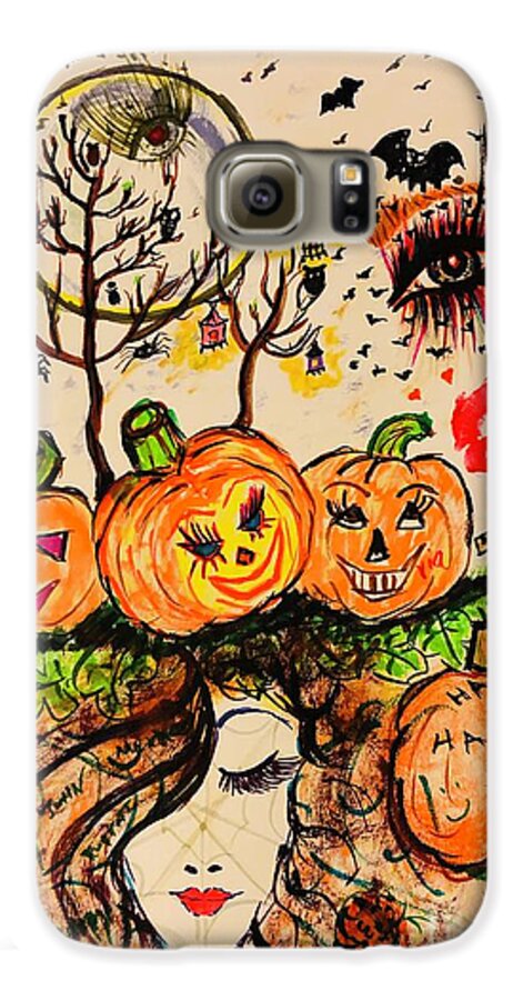 Boo Happy Halloween From Ria Galaxy S6 Case For Sale By Maria Pancheri