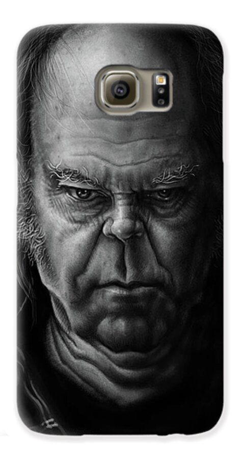 Neil Young Galaxy S6 Case featuring the digital art Neil Young by Andre Koekemoer