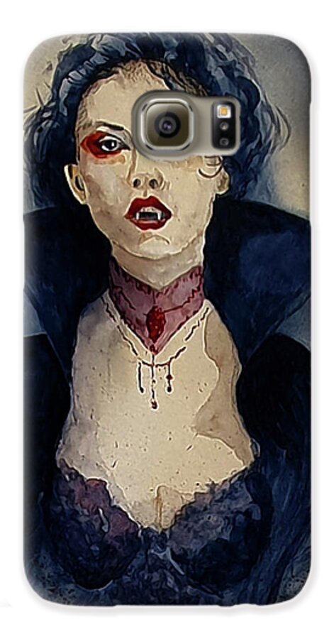 Vampire Galaxy S6 Case featuring the painting Female Vampire by Steven Ponsford