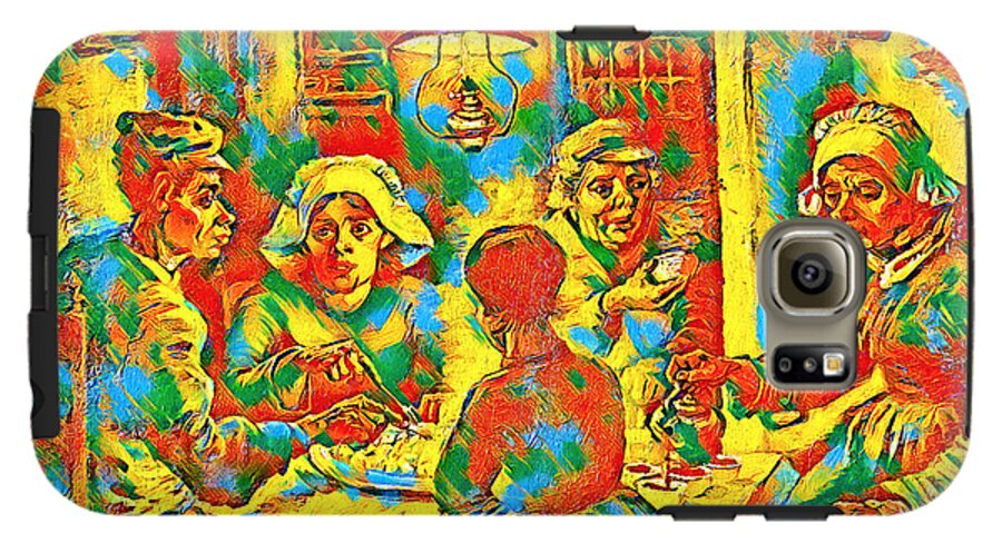The Potato Eaters by van Gogh - colorful digital recreation Galaxy S6 Tough  Case by Nicko Prints - Nicko Prints - Artist Website