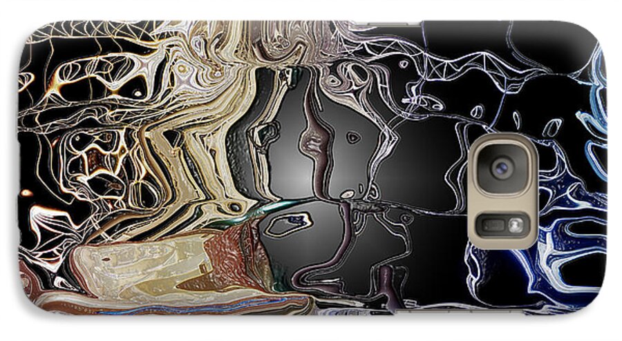 Abstract Galaxy S7 Case featuring the photograph Liquid Metal by Pennie McCracken