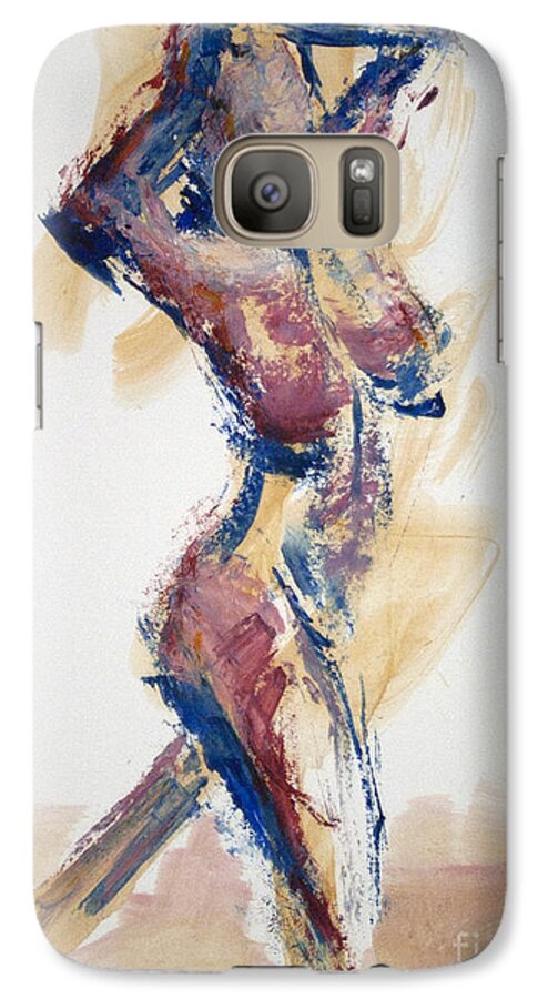 Female Galaxy S7 Case featuring the painting 04865 Heady by AnneKarin Glass