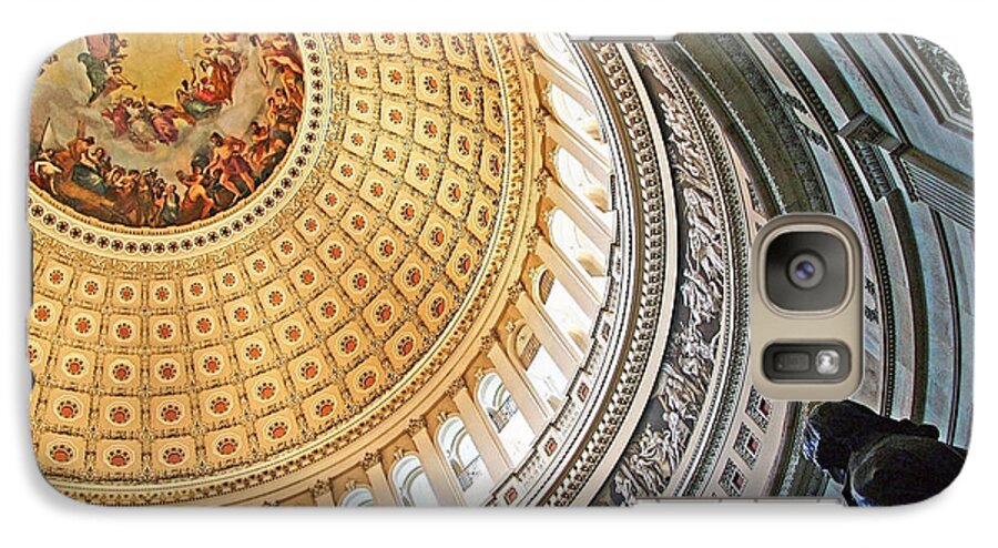 Rotunda Galaxy S7 Case featuring the photograph A Capitol Rotunda by Cora Wandel