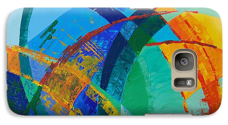 Abstract Galaxy S7 Case featuring the painting Choices by Linda Bailey