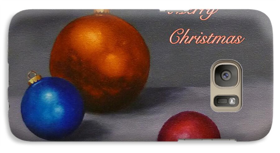Christmas Greeting Card Galaxy S7 Case featuring the painting Christmas Glow #1 by Jo Appleby