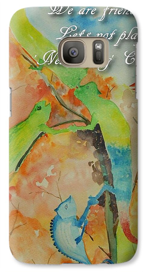 Networking Galaxy S7 Case featuring the painting Networking #1 by Geeta Yerra