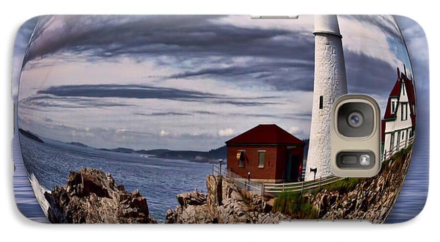 Lighthouse Galaxy S7 Case featuring the photograph Portland Head #1 by Shirley Mangini