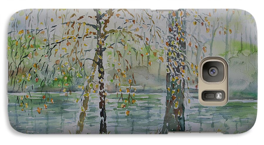 Watercolour Galaxy S7 Case featuring the painting Woodmans Pond #1 by Almo M