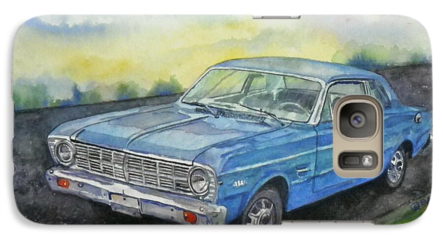 Car Galaxy S7 Case featuring the painting 1967 Ford Falcon Futura by Anna Ruzsan