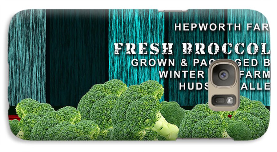 Broccoli Art Mixed Media Mixed Media Galaxy S7 Case featuring the mixed media Broccoli Farm #2 by Marvin Blaine