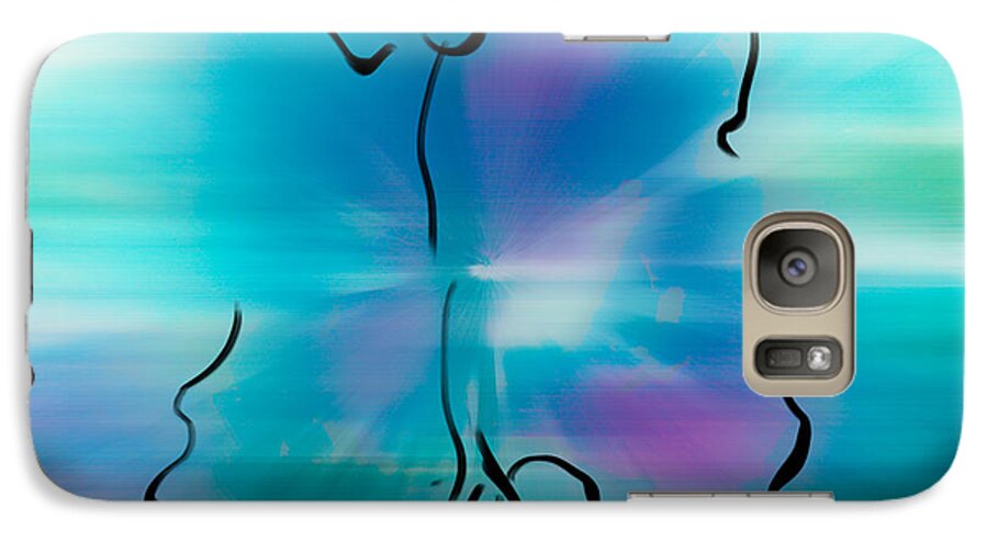 Butterfly Galaxy S7 Case featuring the mixed media Butterfly Abstract 2 #2 by Frank Bright