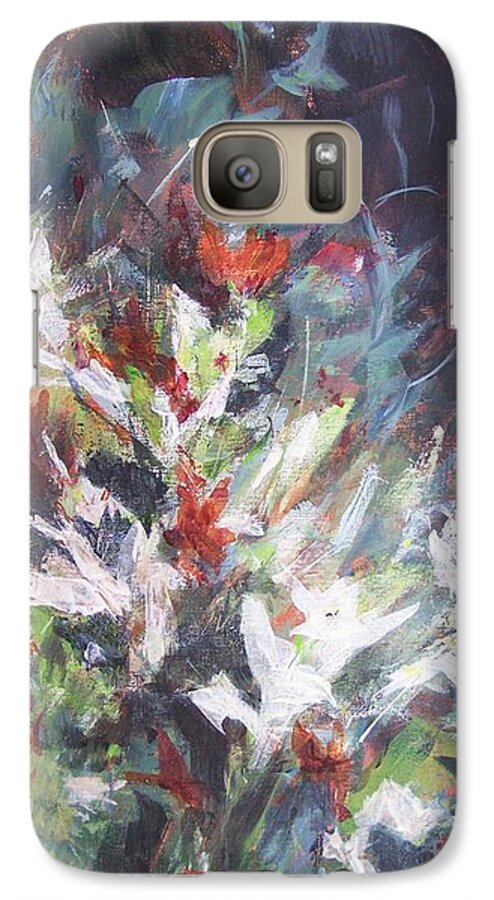Floral Landscape Galaxy S7 Case featuring the painting Woodland Bouquet #2 by Mary Lynne Powers