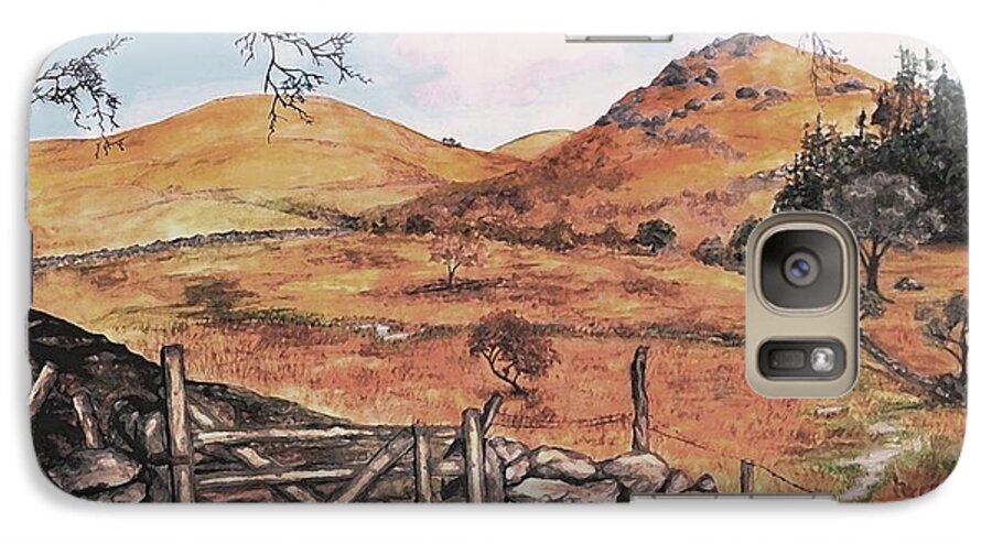 Hills Galaxy S7 Case featuring the painting A Day In the Country by SophiaArt Gallery