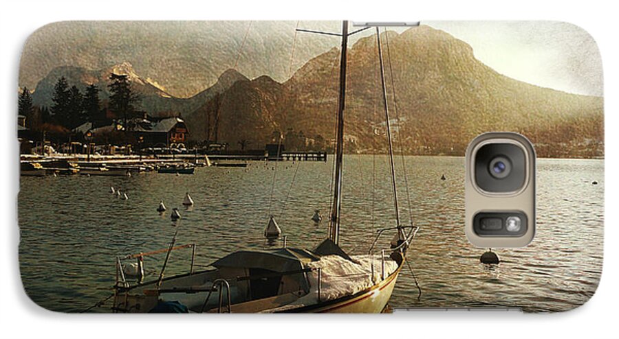 Boat Galaxy S7 Case featuring the photograph A ship in port by Barbara Orenya