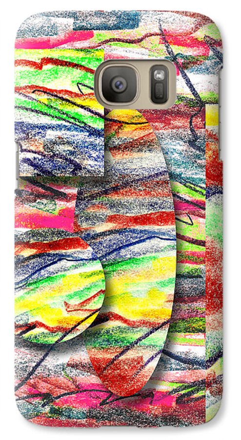 Abstract Galaxy S7 Case featuring the drawing A Walk in the Park by Peter Piatt