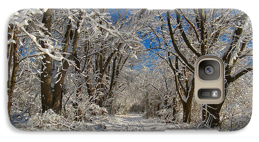 A Winter Road Galaxy S7 Case featuring the photograph A Winter Road by Raymond Salani III