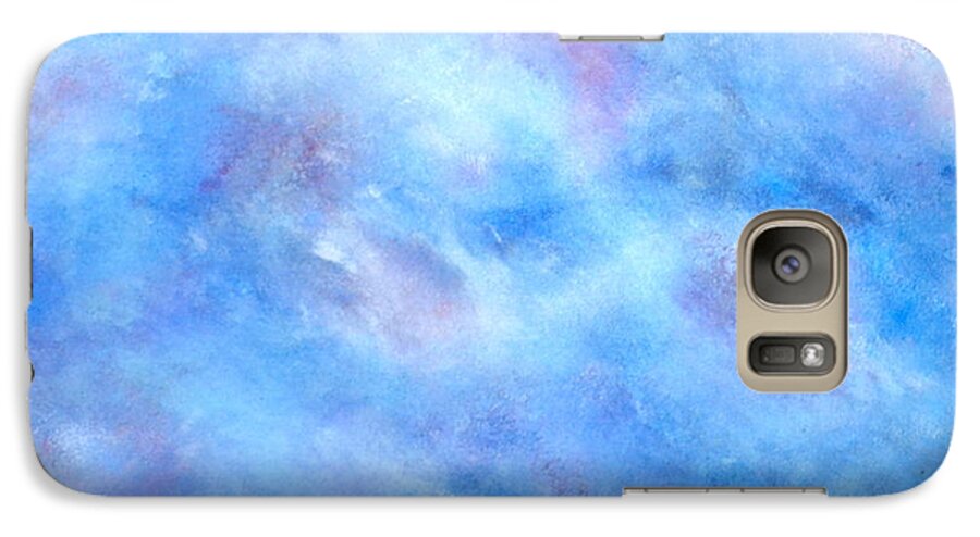 Abstract Galaxy S7 Case featuring the painting Above The Clouds by Denise Tomasura