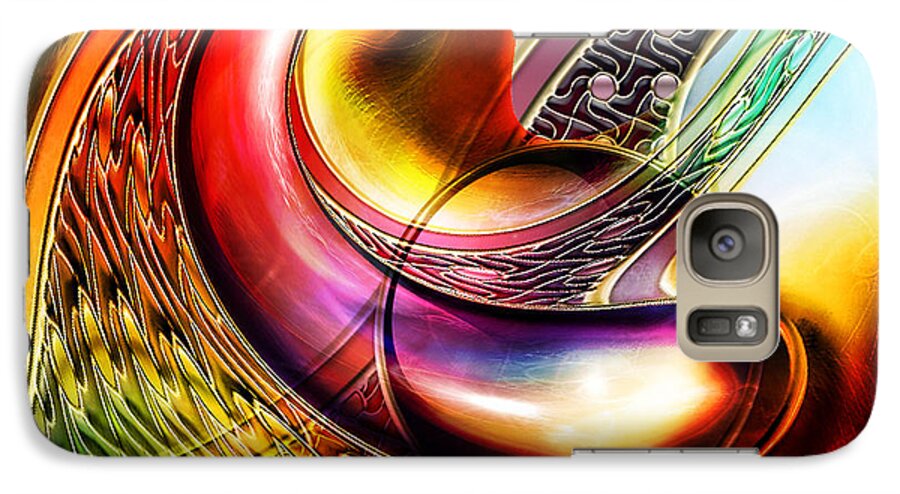  Galaxy S7 Case featuring the mixed media Abstract II by Tyler Robbins