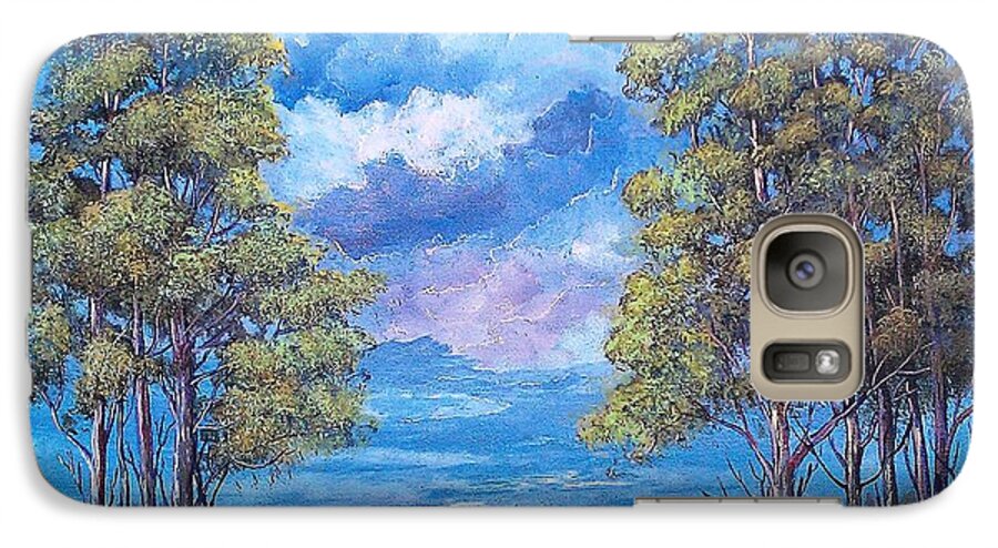 Landscape Galaxy S7 Case featuring the painting After the Rain by Suzanne Theis
