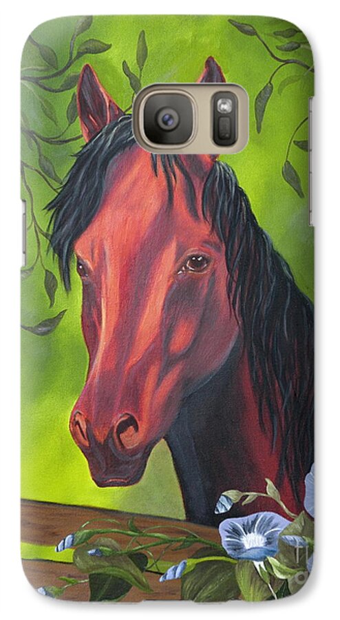 Horse Galaxy S7 Case featuring the painting Arabian Horse by Terri Mills