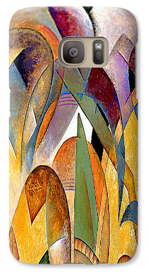 Abstract Galaxy S7 Case featuring the mixed media Arches by Rafael Salazar