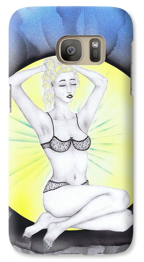 Erotic Galaxy S7 Case featuring the drawing Aura by Kenneth Clarke
