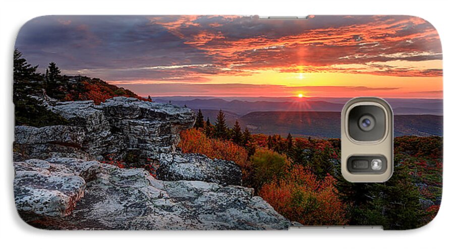 Bear Rocks Preserve Galaxy S7 Case featuring the photograph Autumn Sunrise at Dolly Sods by Jaki Miller
