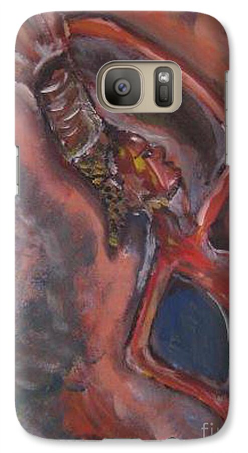 African Collection Galaxy S7 Case featuring the painting Balancing Act by Lucy Matta