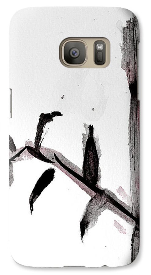 Bamboo Galaxy S7 Case featuring the painting Bamboo by Shelley Bain