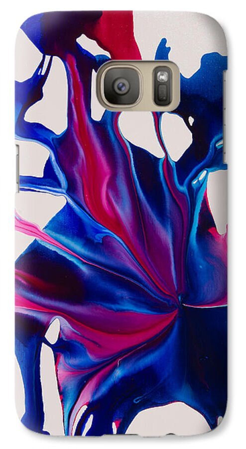 Poured Acrylic Galaxy S7 Case featuring the painting Bangles B by Sherry Davis