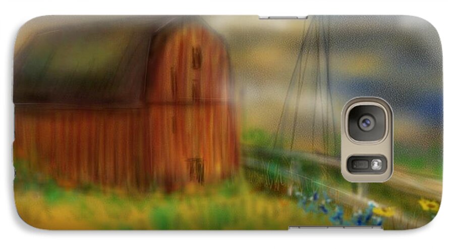 Barn Galaxy S7 Case featuring the painting Barn by Marisela Mungia