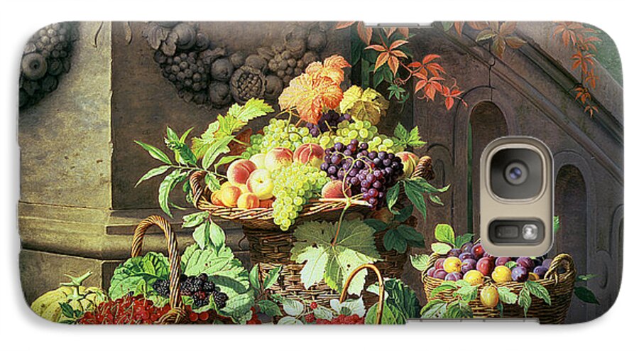 Still Life Galaxy S7 Case featuring the painting Baskets of Summer Fruits by William Hammer