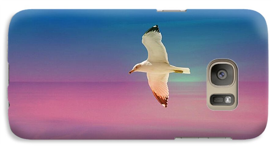 Bird Galaxy S7 Case featuring the photograph Bird At Sunset by Athala Bruckner