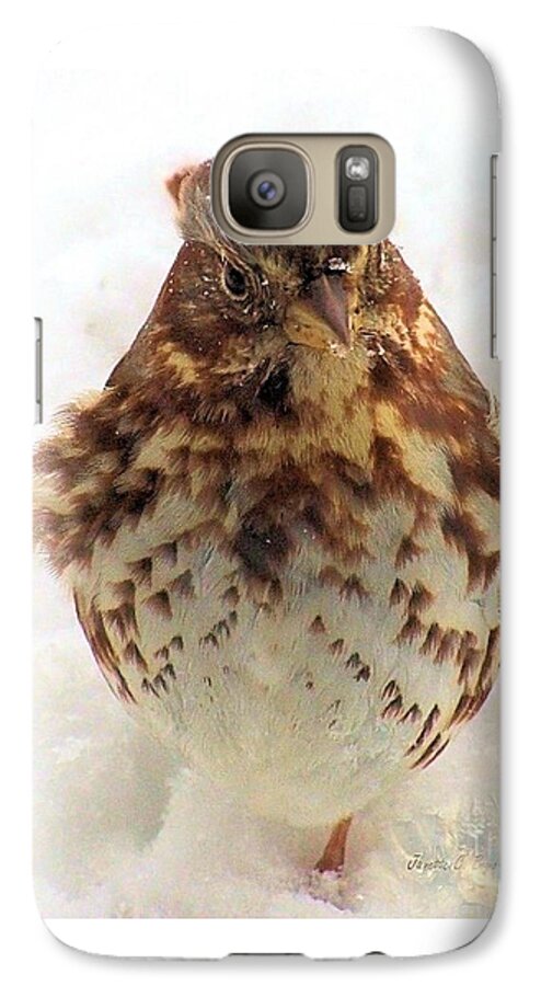 Baby Galaxy S7 Case featuring the photograph Fox Sparrow in Snow by Janette Boyd